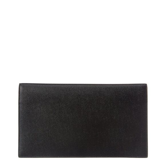 Saint Laurent Uptown Leather Pouch, Black - Picture 2 of 3